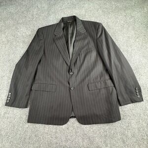Martino Blazer Men 42S Black Pinstripe Classic Minimalist Tailored Business Work